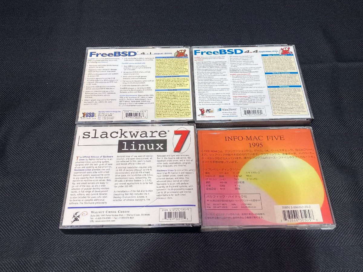 INFO MAC V slack ware linux 7 Free BSD 4.1 Free BSD 4.4 CD－ROM 4枚セットの画像2