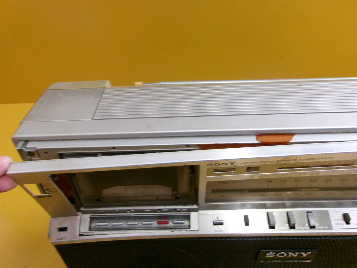 (Z-121)SONY radio-cassette CFS-F5 operation not yet verification present condition goods 