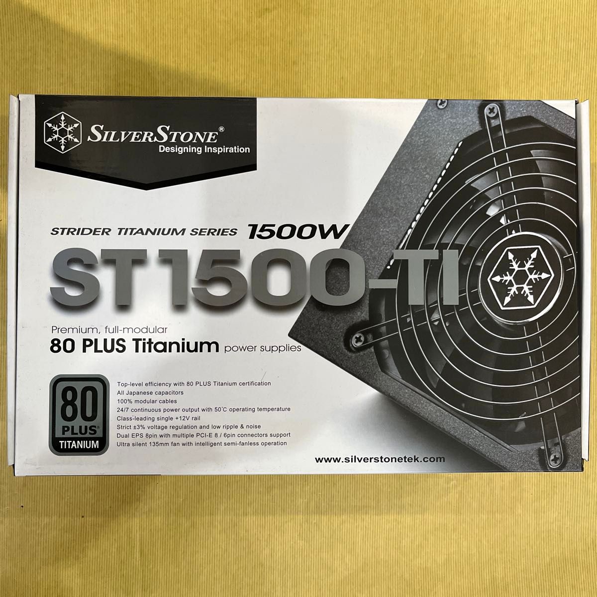 Silver Stone 電源ユニット　80PLUS TITANIUM認証取得  SST-ST1500-TI  箱付き