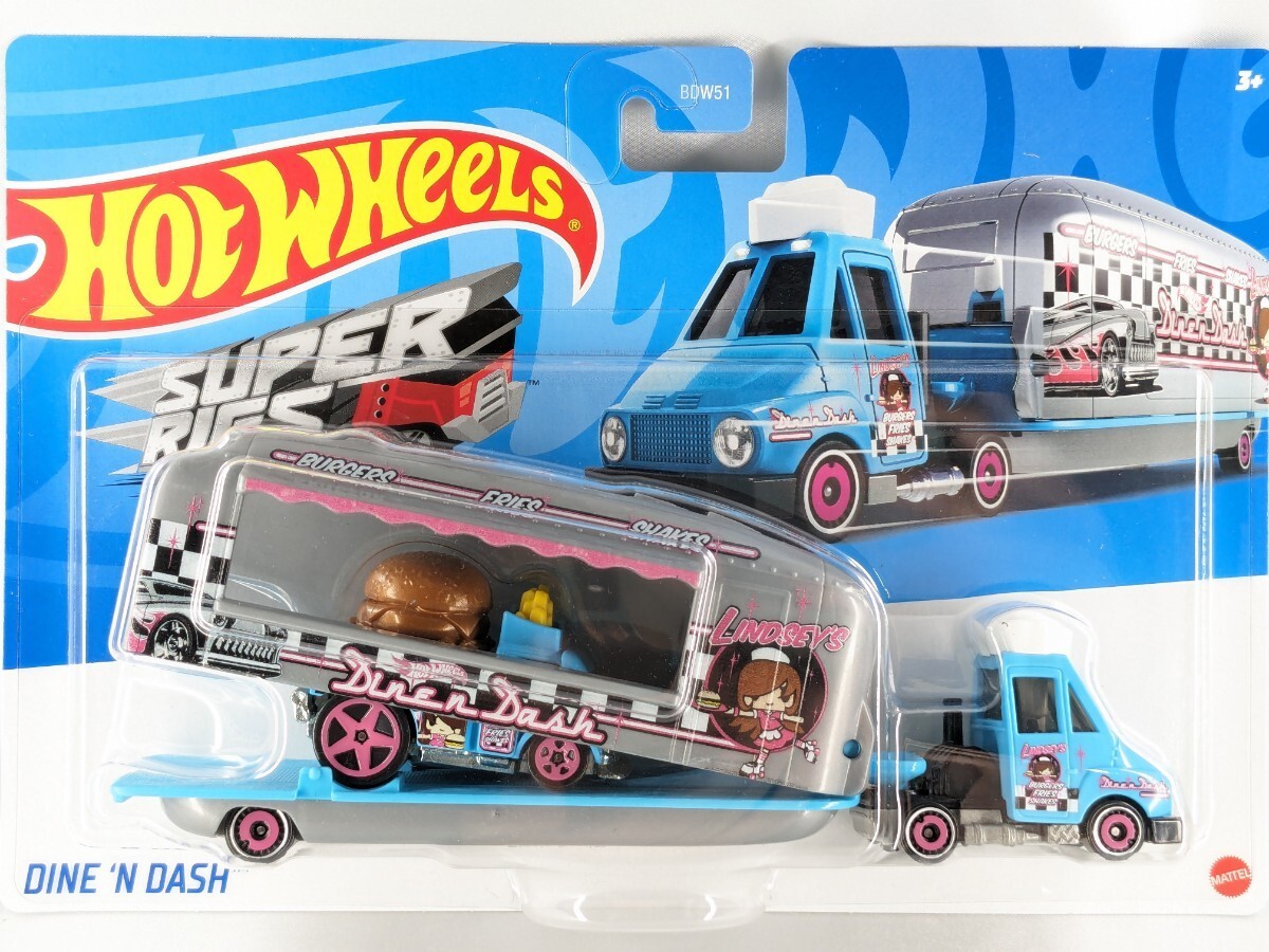 US版 ホットウィール ダインアンドダッシュ ハンバーガー スーパーリグ Hot Wheels Dine 'N Dash Super Rigs BDW51 日本未入荷_画像1