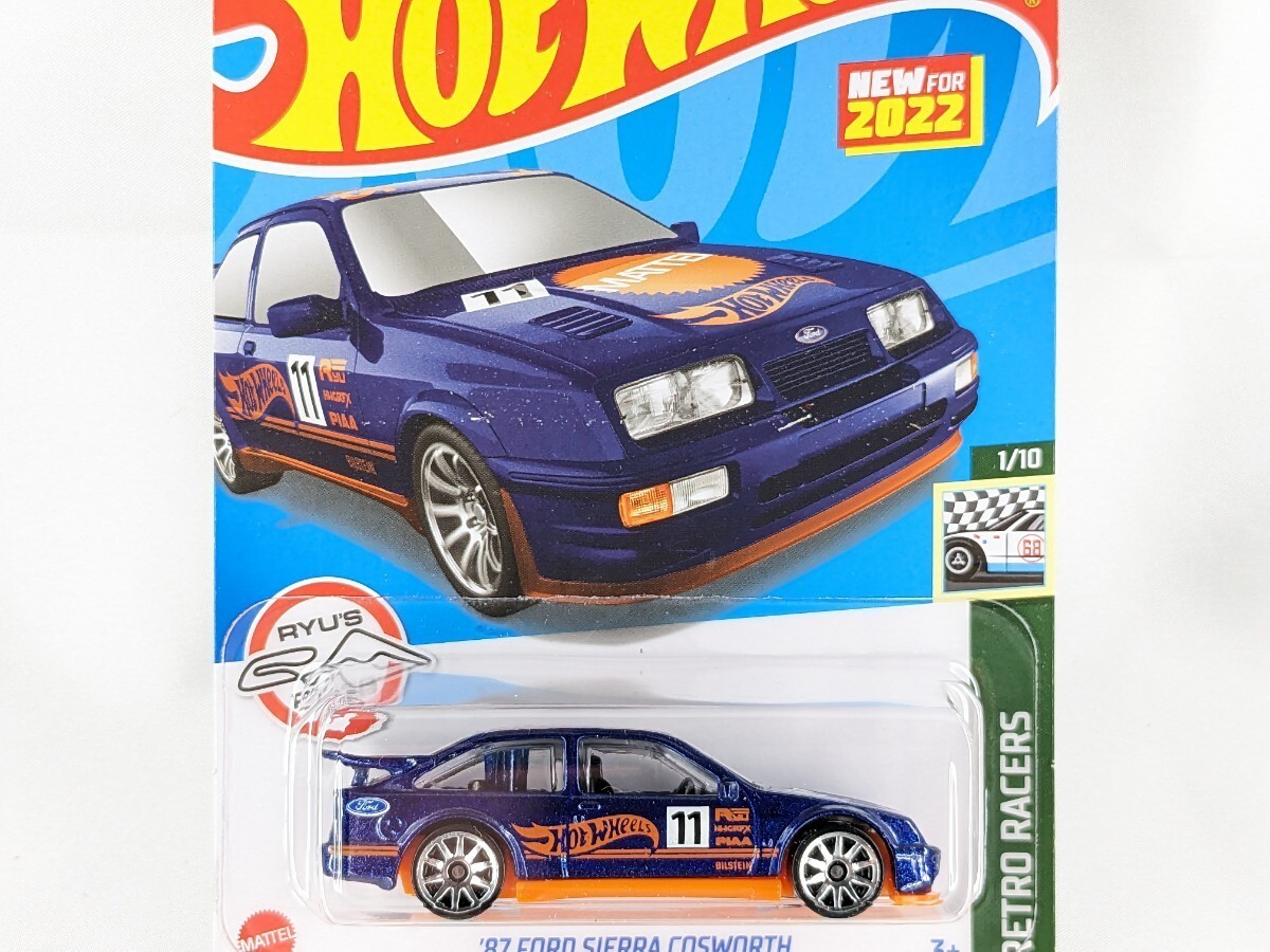 US版 ホットウィール '87 フォード シエラ コスワース 青 ブルー Ryu Asada Hot Wheels Ford Sierra Cosworth L2593 HCW87_画像1