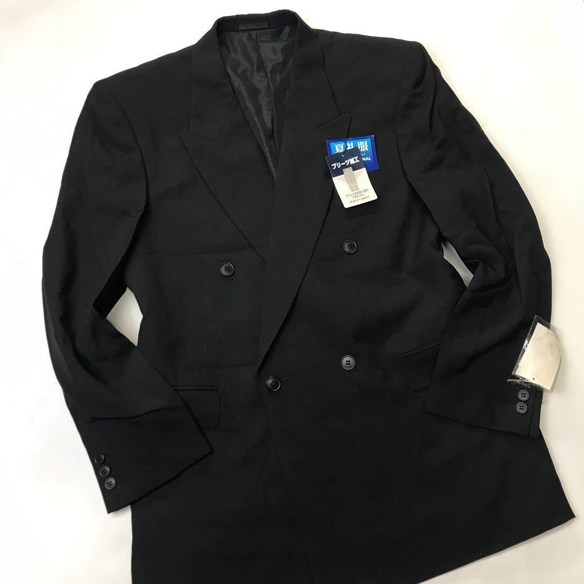 新品★激安/NicolaPisano/礼服ダブルスーツ/大きいサイズ3L BB5/ブラック　黒/ノーベンツ/冠婚葬祭　アジャスター付　良品質 毛100%★_画像2