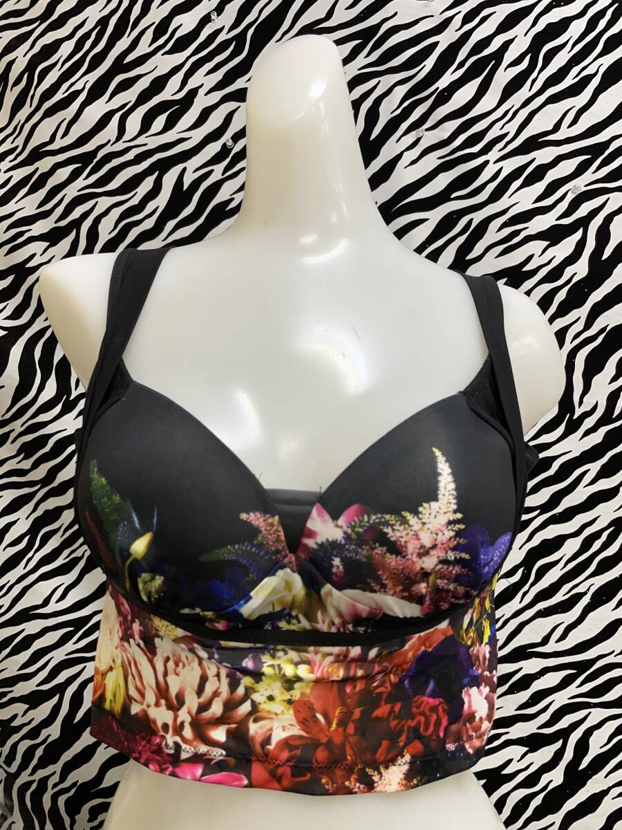 df_0169w[ DRMETHOD Cellebra unused adjustment goods ] sports bra ja-, spo bla, floral print,M size,ECO,... underwear ***