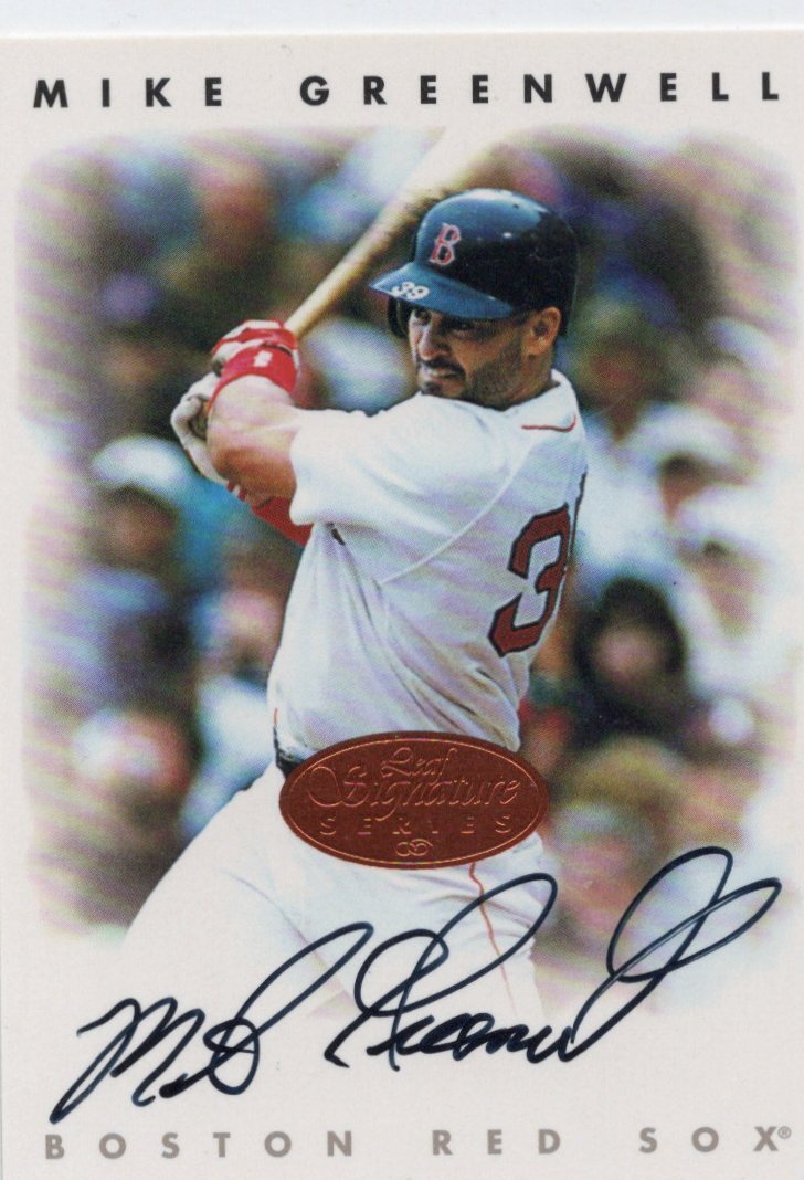 MLB 1996 LEAF SIGNATURE  MIKE GREENWELL マイク・グリーンウェル 直筆サイン  新品ミント状態品  元阪神タイガースの画像1