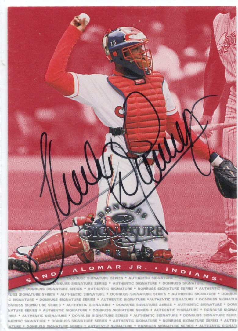 MLB 1997 DONRUSS SIGNATURE 　SANDY ALOMAR JR. サンディ・アロマー・ジュニア 直筆サイン　新品ミント状態品_画像1