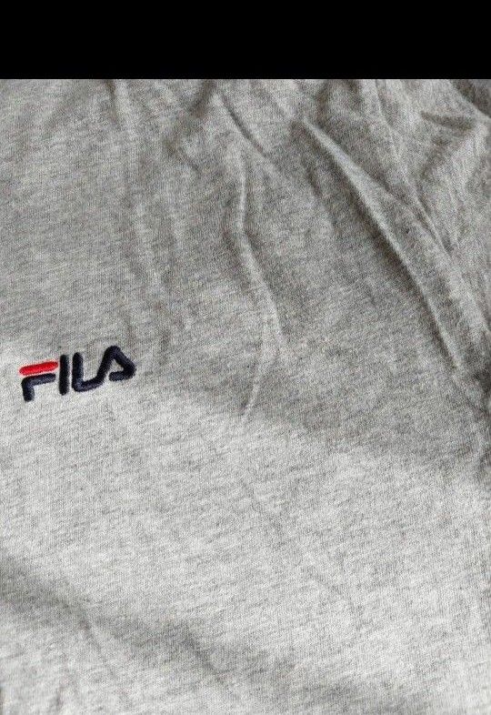 【値下げ】FILA　フィラ ロゴ Tシャツ　 Tシャツ　 グレー 霜降り
