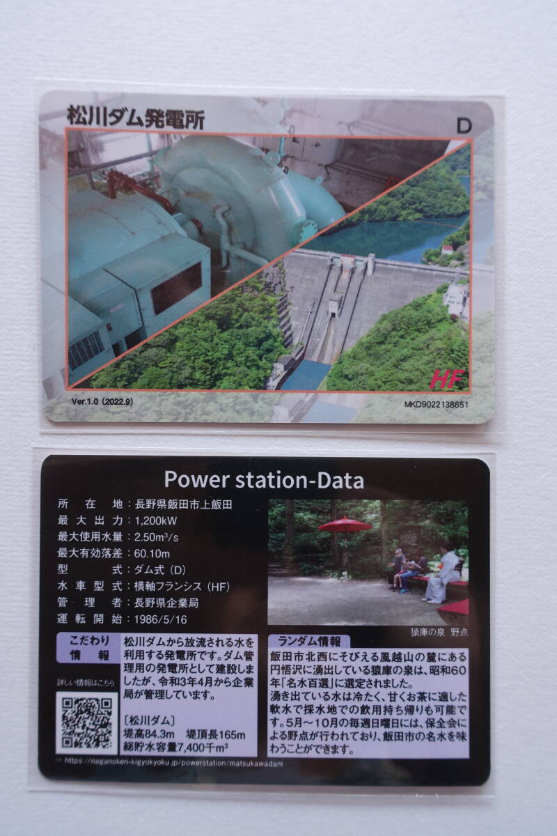 発電所カード 長野県24-1-2. 松川ダム発電所Ver.1.0(2022.7)の画像1