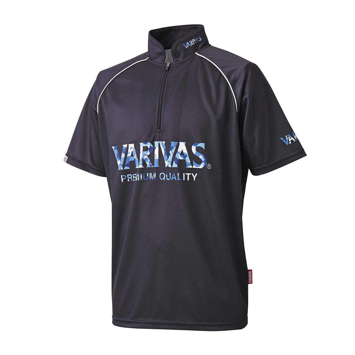 new goods Varivas VAZS-24 dry half Zip short sleeves black 3L shirt 