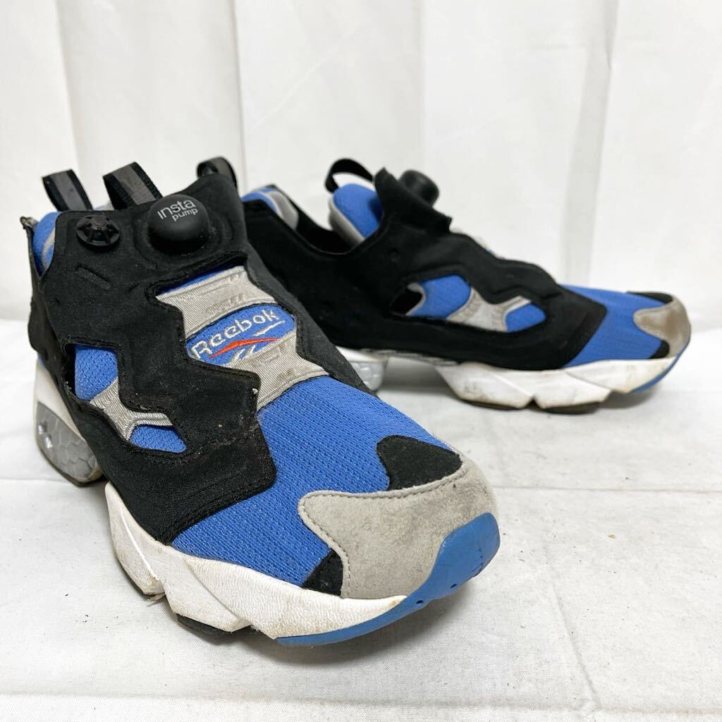 和301★ Reebok insta pump fury リーボック インスタポンプ フューリー スニーカー シューズ 27.5 ブルー ブラックの画像2