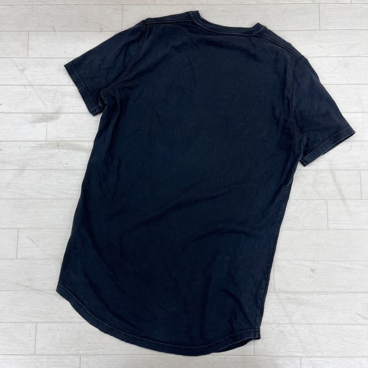 1412◎ イタリア製 Dsquared2 ディースクエアード トップス Tシャツ カットソー 半袖 クルーネック ロゴ プリント ブラック メンズS_画像2