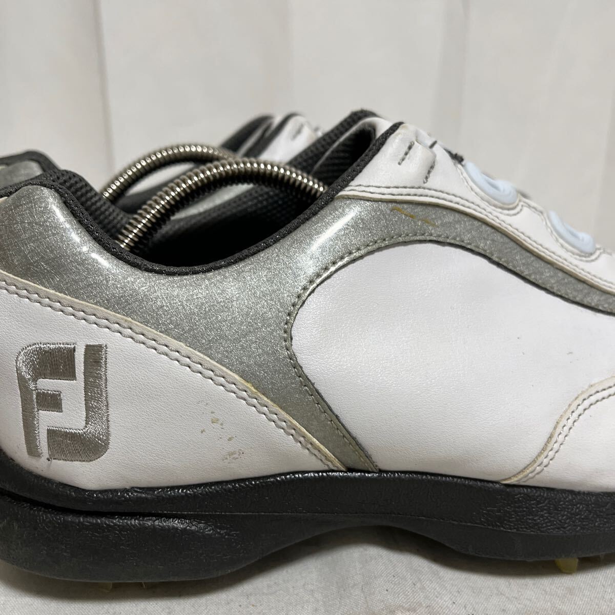 和302★① FOOTJOY フットジョイ ゴルフシューズ ダイアル式 シューズ 26 ホワイト メンズ_画像6