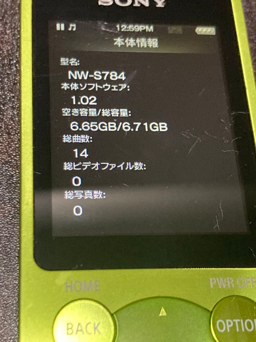 SONY ウォークマン NW-S784 グリーン 8GB  Bluetooth WALKMAN