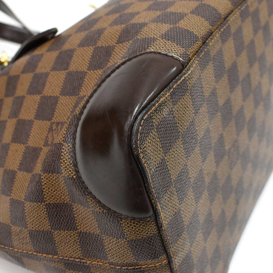 1円 ◆定価18万 美品 LOUIS VUITTON ルイヴィトン トートバッグ ハムステッドGM N51203 ダミエ エベヌ ブラウン◆E.Cmol.oR-29の画像5