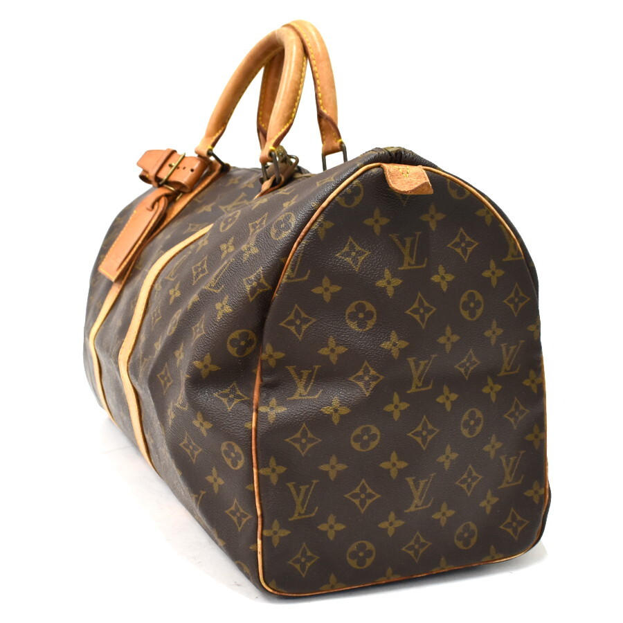 1円 ◆良品 LOUIS VUITTON ルイヴィトン ボストンバッグ キーポル50 M41426 モノグラム キャンバス ブラウン◆E.Bee.s1-27_画像2