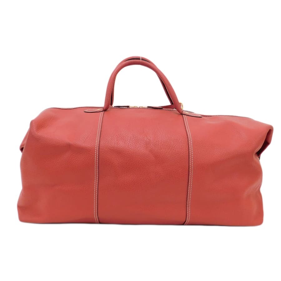 1 jpy # beautiful goods is salted salmon roe s Boston bag red group leather man and woman use travel stylish HI-CLASS #K.Bgui.zE-15
