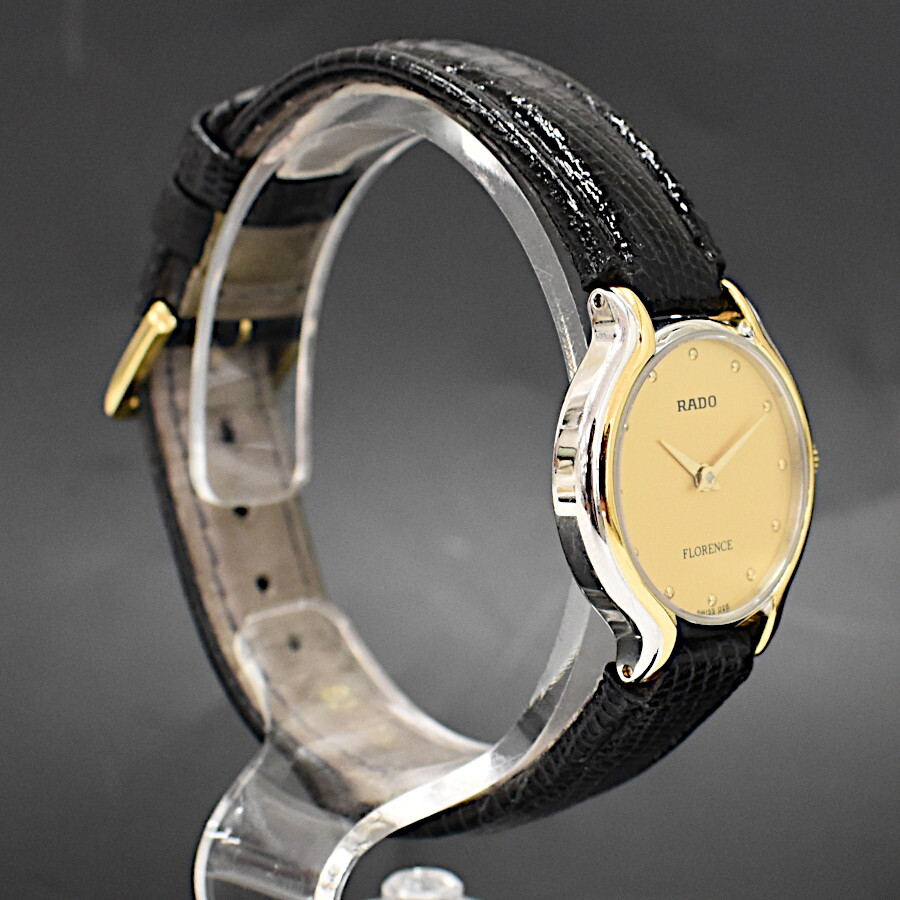 1円 ◆稼働品 美品 RADO ラドー 腕時計 204.3647.4 レディース クオーツ ゴールド金具◆E.Bils.oR-04_画像2