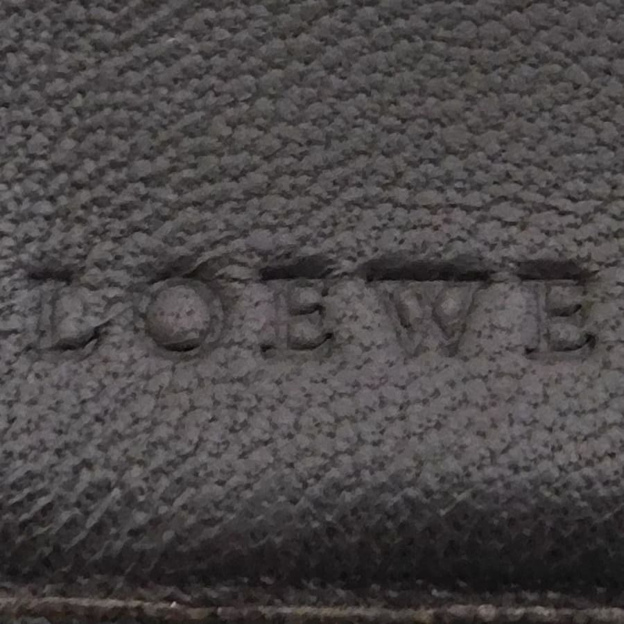 1 иен # прекрасный товар Loewe двойной бумажник кожа оттенок коричневого дыра грамм для мужчин и женщин покупки LOEWE #K.Bres.pS-34