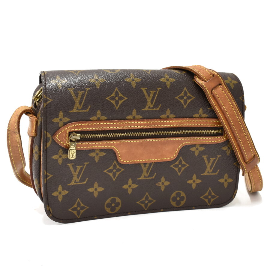 1円 ◆良品 LOUIS VUITTON ルイヴィトン ショルダーバッグ サンジェルマン24 M51210 モノグラム ブラウン◆E.Csom.tI-26の画像1