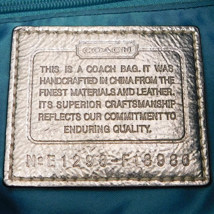 1 jpy # beautiful goods equipped Coach 20 point summarize shoulder * handbag canvas * leather signature stylish COACH #E.Csg.zE-22