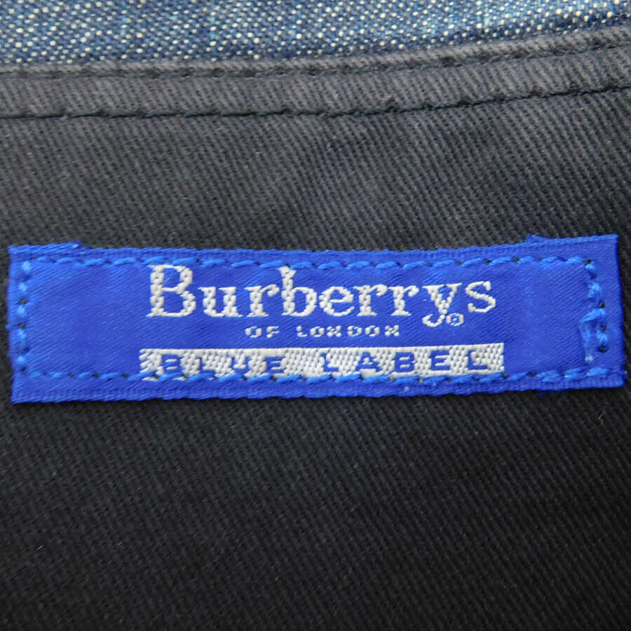 1 иен # Burberry Blue Label сумка на плечо голубой × оттенок черного Denim × нейлон BURBERRY BLUE LABAEL #E.Bmm.zE-25
