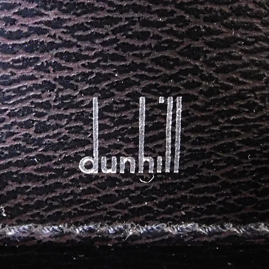 1円 ■ ダンヒル セカンドバッグ ブラック系 レザー 無地 シンプル メンズ 男性 仕事 ビジネス dunhill ■E.Bmmr.oR-20の画像8