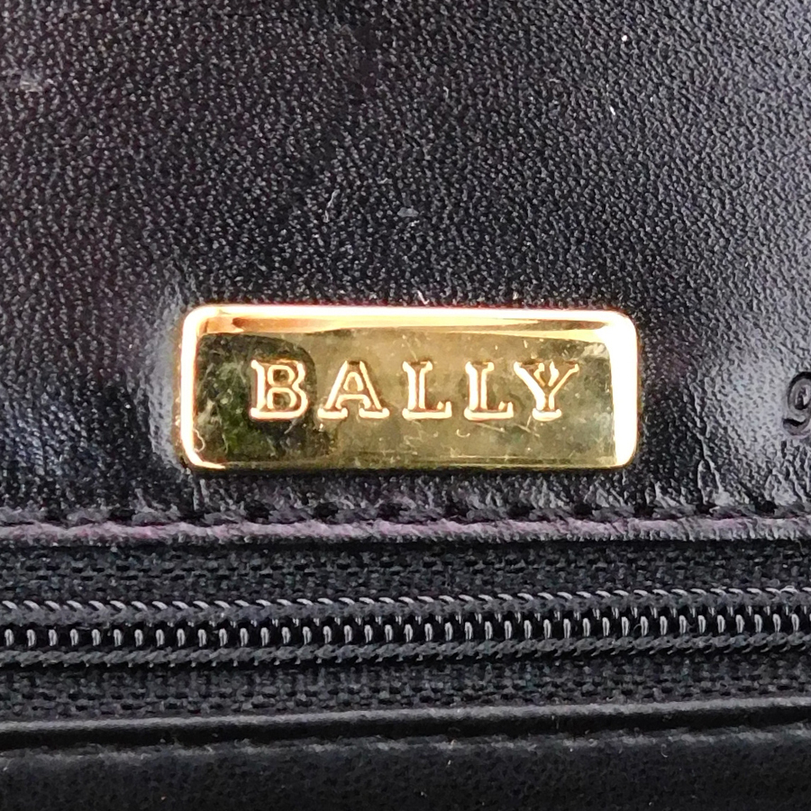 1円 ■ 美品 バリー 2WAYバッグ ブラック系 レザー フォーマル レディース 上品 エレガント BALLY ■E.Blel.tI-11_画像8