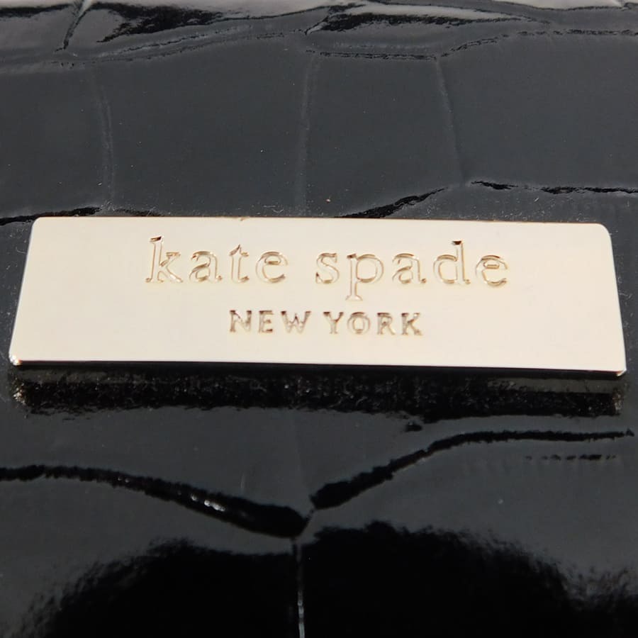 1円 ■ 極美品 ケイトスペード ハンドバッグ WKRU1257P06 ブラック系 エナメル kate spade ■E.Bss.An-22_画像9