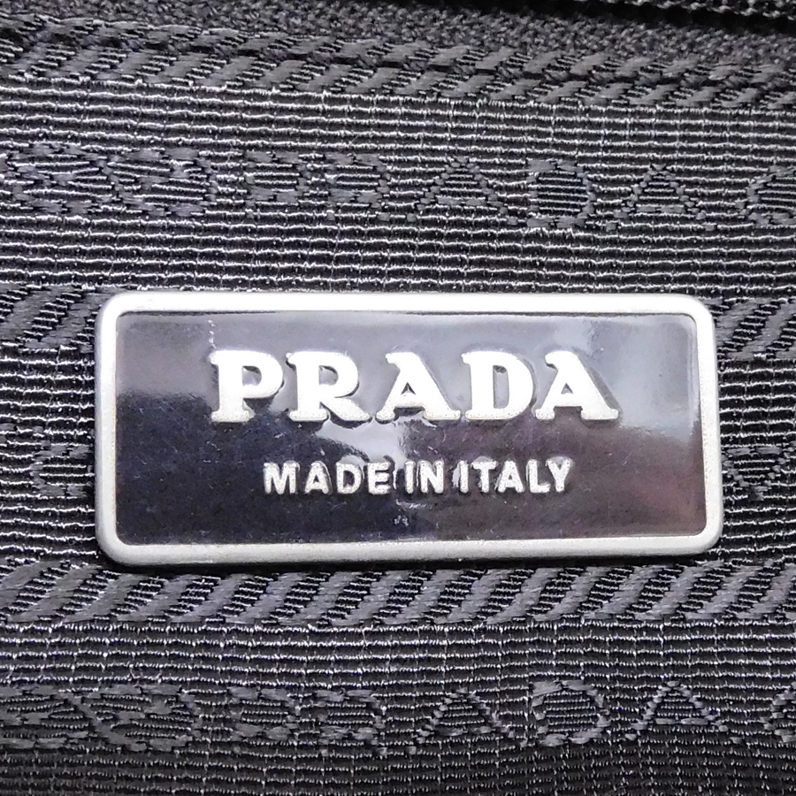 1円 ■ 美品 プラダ ショルダーバッグ ポコノ グリーン系 三角プレート レディース 肩掛け PRADA ■E.Csig.tI-09_画像8