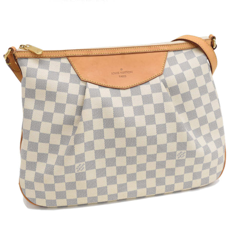 1円 ◎定価18万 極美品 LOUIS VUITTON ルイヴィトン ショルダーバッグ シラクーサMM ダミエアズール アイボリー◎E.Cigi.hP-05_画像1