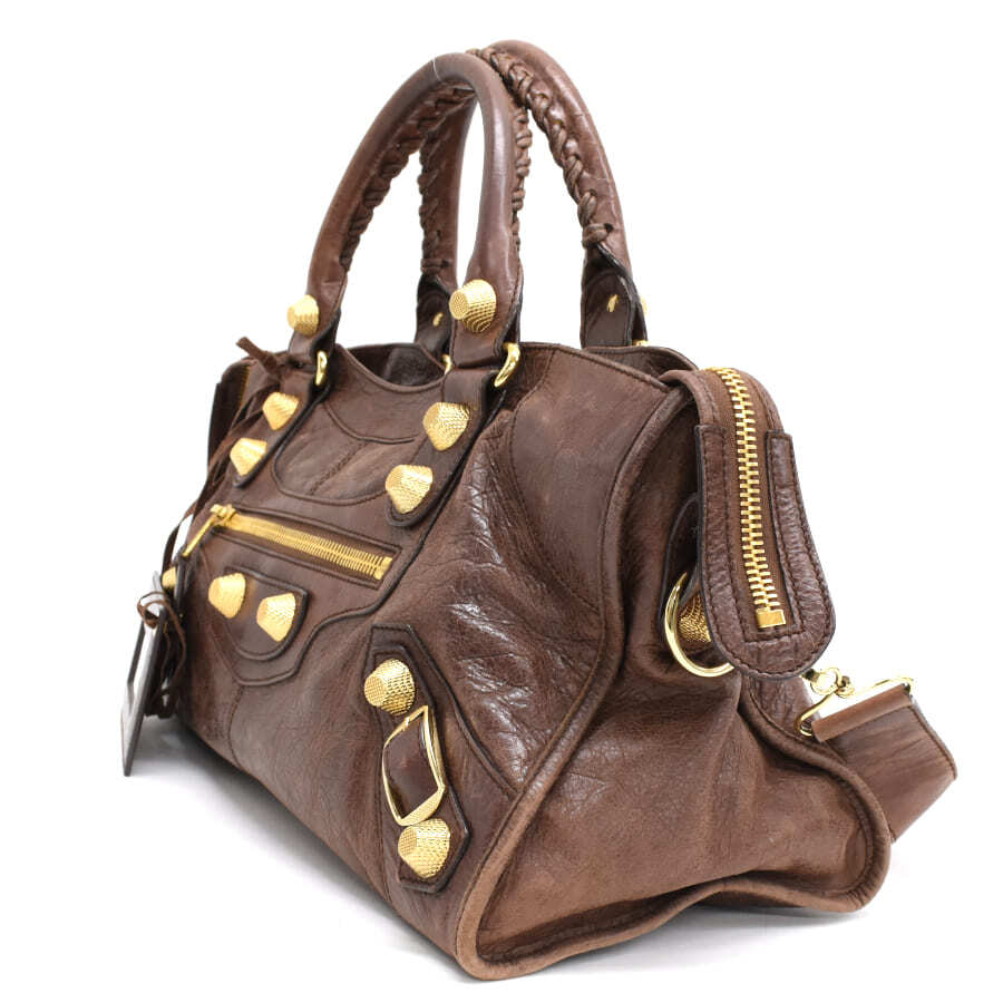 1 jpy * ultimate beautiful goods BALENCIAGA Balenciaga 2way handbag Zazie . Ian to part time 173082 Brown *E.Ciem.tI-05