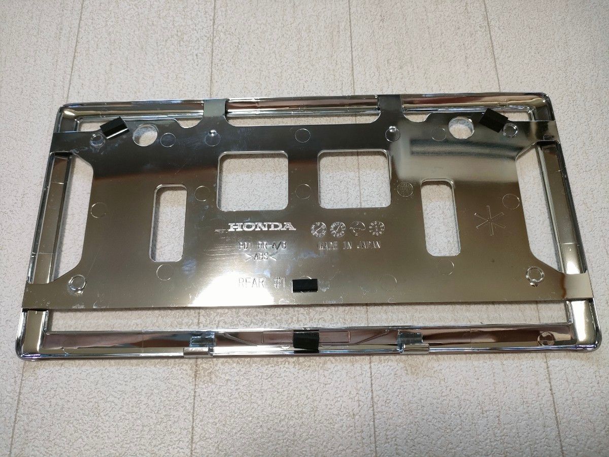 ホンダ ナンバーフレーム 前後セット　HONDA メッキ　カバー　枠　純正　 N-BOX N-ONE フィット