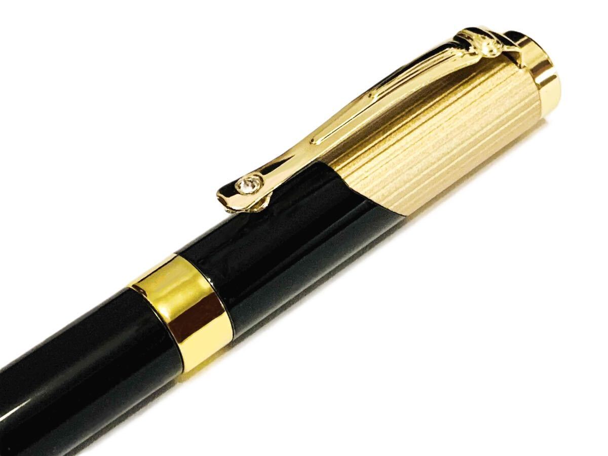 【送料無料】ブラック＆ゴールド ボールペン ツイスト式 クロス規格 未使用新品 レフィール付の画像4