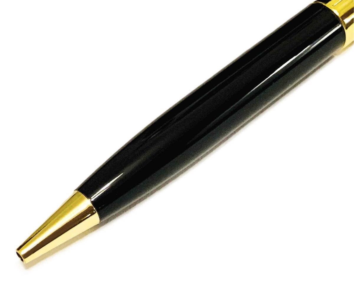 【送料無料】ブラック＆ゴールド ボールペン ツイスト式 クロス規格 未使用新品 レフィール付_画像3