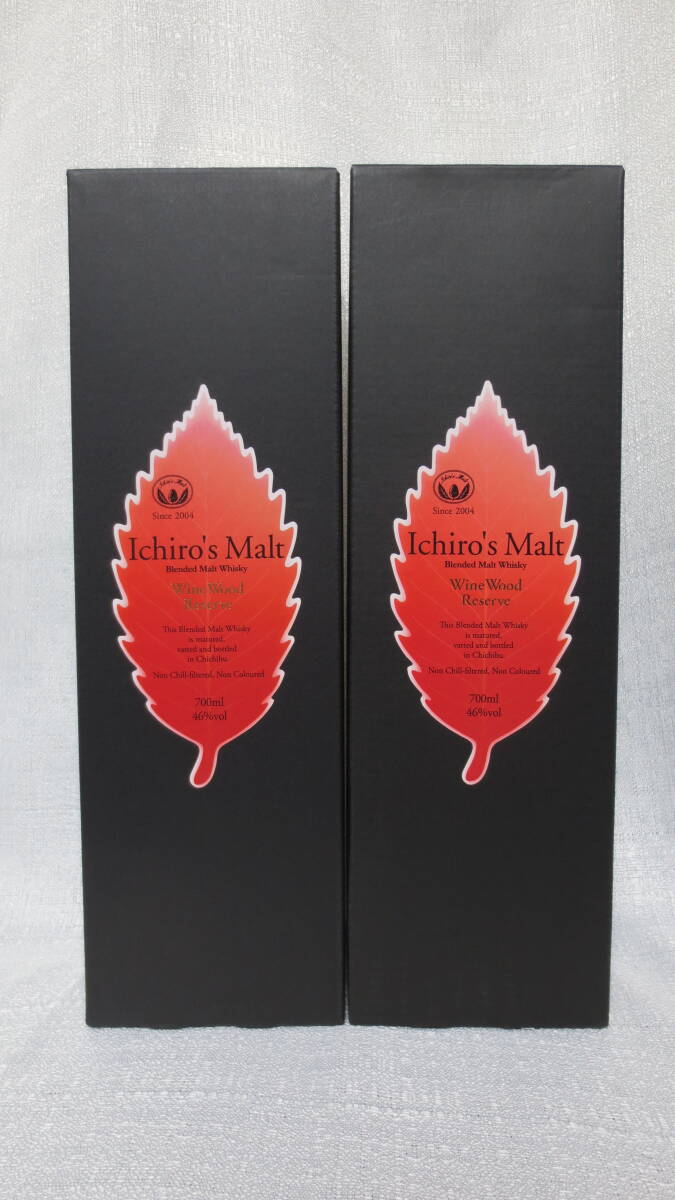 ◆２本セット◆　イチローズモルト　ワインウッドリザーブ＜各700ml＞化粧箱付き　Ichiro's Malt Blended Malt Whisky Wine Wood Reserve_化粧箱付き