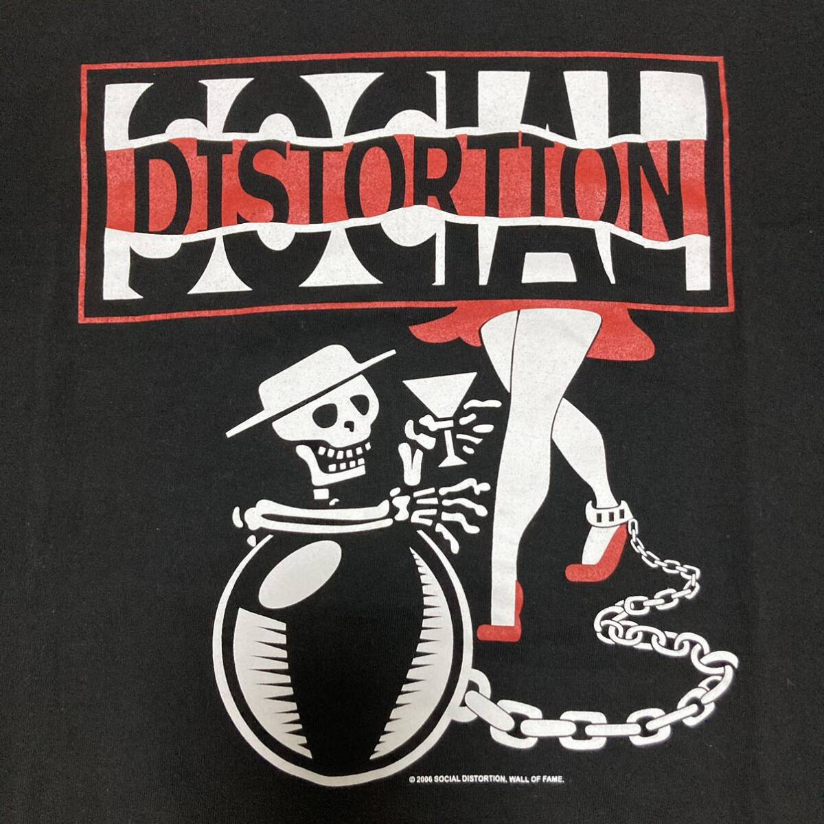 90s 復刻■Social Distortion■TOUR Tシャツ M 黒 ブラック バンT バンドTシャツ ソーシャル ディストーション BALL AND CHAIN TOUR 2006_画像6