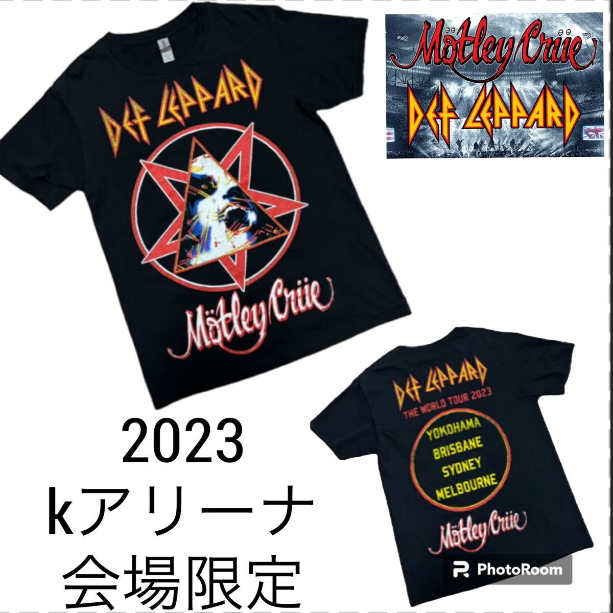 新品同 会場限定 モトリークルー デフレパード 2023 Kアリーナ T 新品同 会場限定 モトリークルー デフレパード 2023 Kアリーナ T