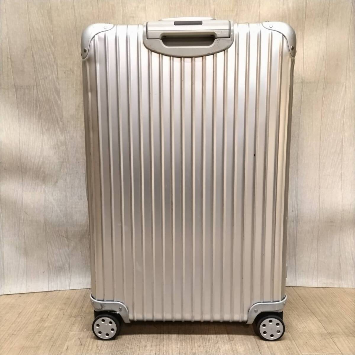 A601-U13-2278 ▲ RIMOWA リモワ スーツケース キャリーケース アルミ製 78L シルバーカラー 4輪 サイズ(約)75×48×26cm ⑥の画像3