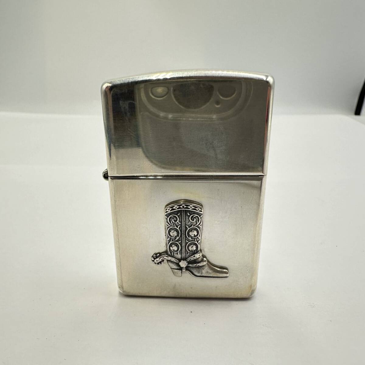 C128-SK18-104 ◎ Zippo ジッポー オイルライター STERLING スターリングシルバー USA製 喫煙具 喫煙グッズ 箱付き 火花あり ①_画像3