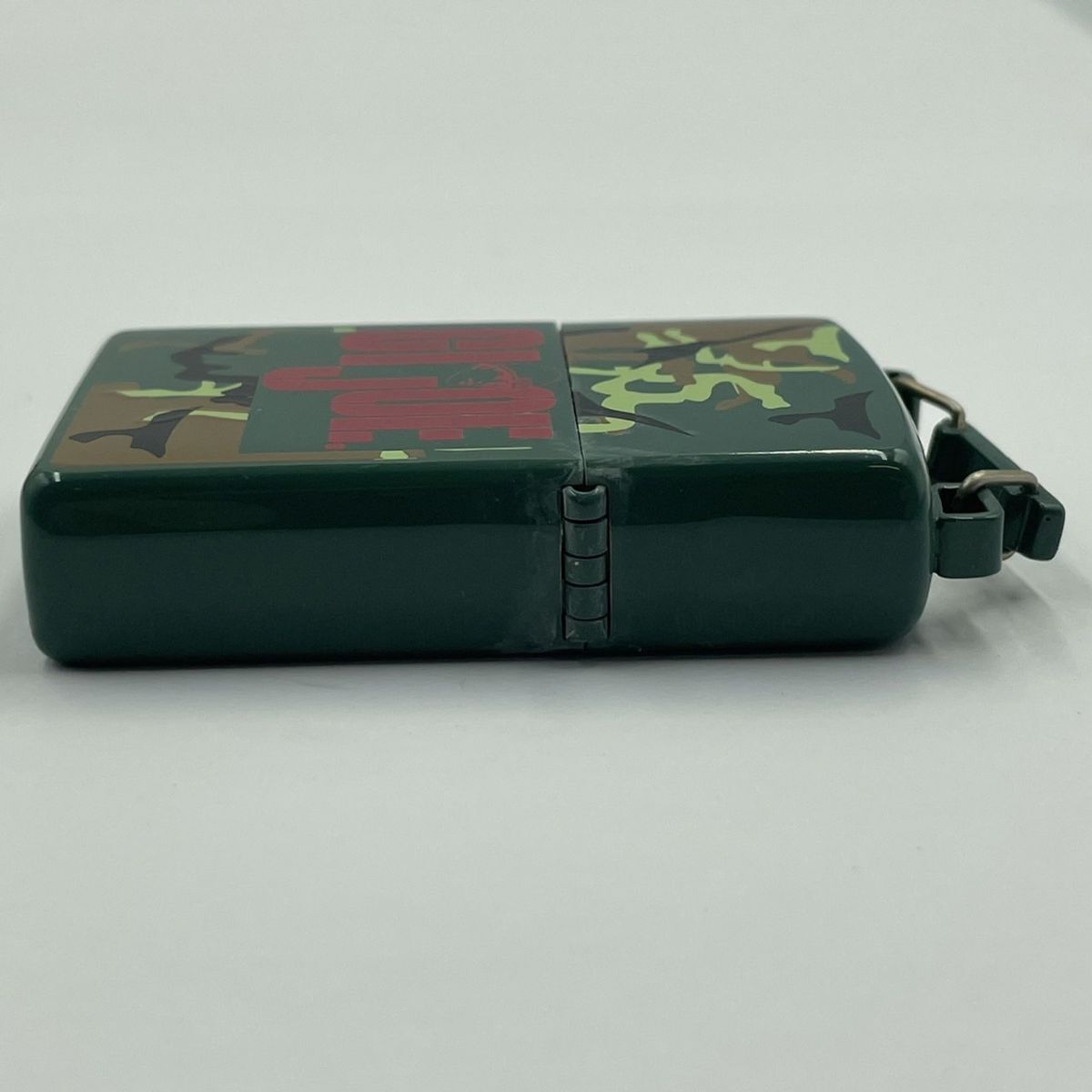 E165-SK1-586 ◎ Zippo ジッポー GI JOE ジーアイジョー ローラー式オイルライター グリーン 迷彩柄 喫煙具 両面デザイン 木箱付き ①の画像8