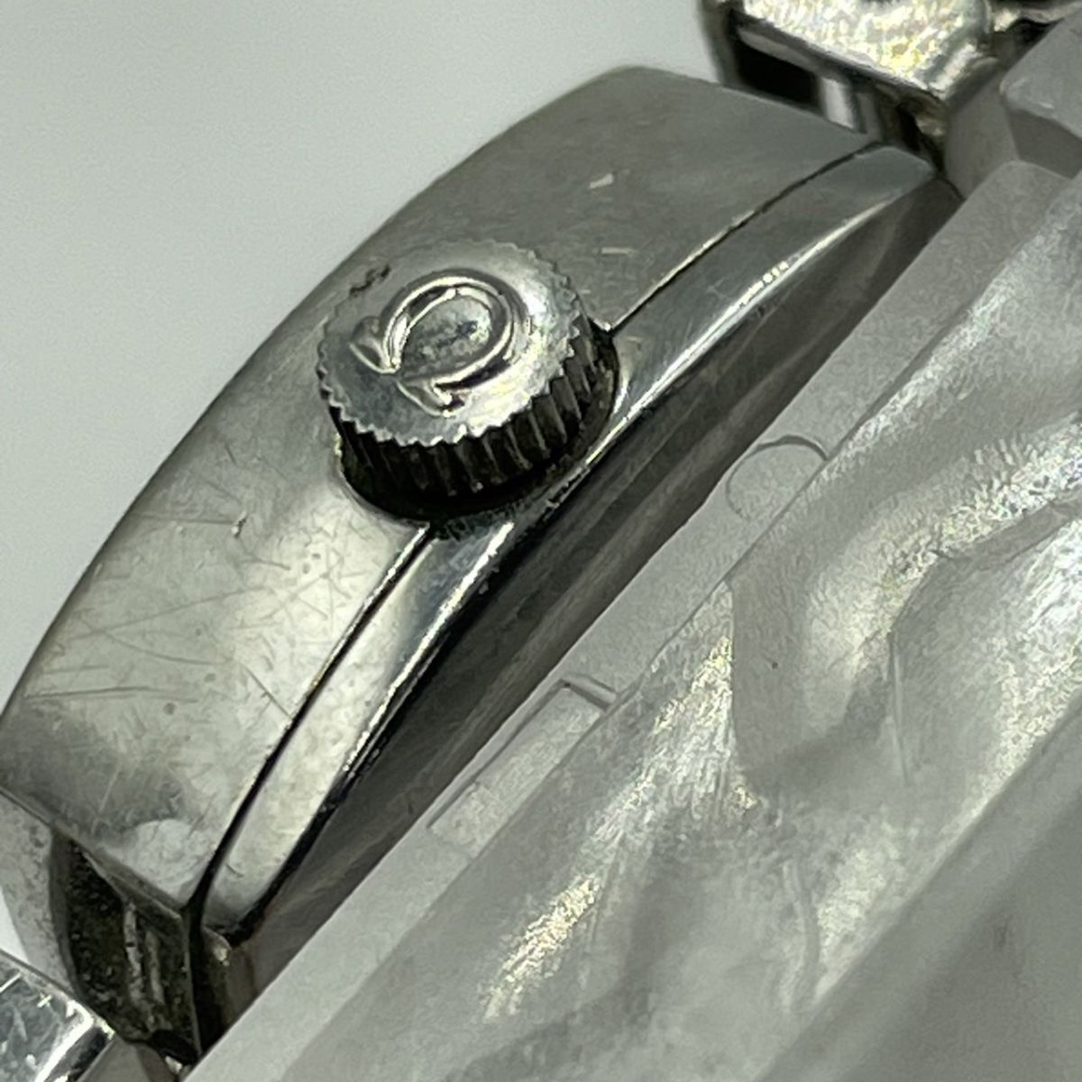 E153-ST10-179 ◎ OMEGA オメガ DE VILLE デビル レディース腕時計 手巻き オバール シルバー文字盤 アナログ フェイス約12mm 稼働 ①の画像8