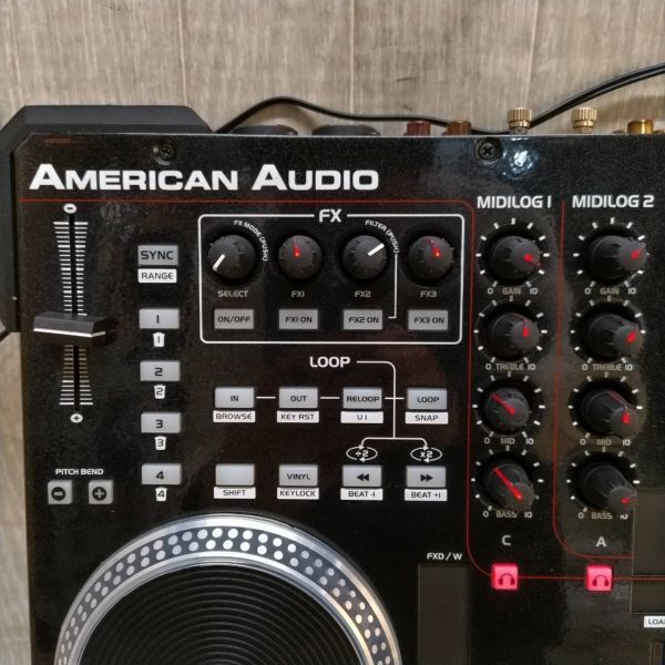 E136-000-000 AMERICAN AUDIO アメリカンオーディオ VMS4 デジタルワークステーション 4チャンネルミキサー DJ 通電確認済み ①