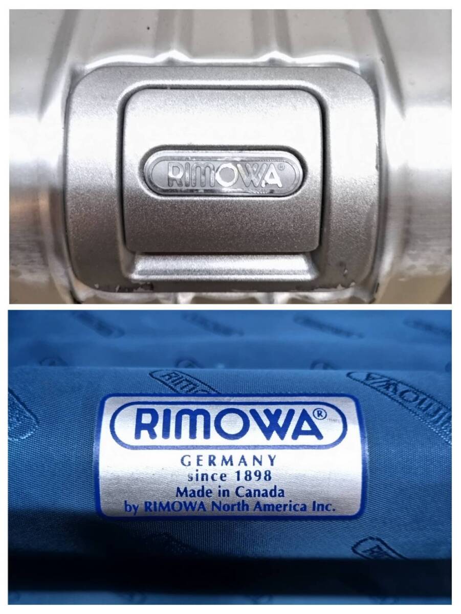 A601-U13-2278 ▲ RIMOWA リモワ スーツケース キャリーケース アルミ製 78L シルバーカラー 4輪 サイズ(約)75×48×26cm ⑥の画像9