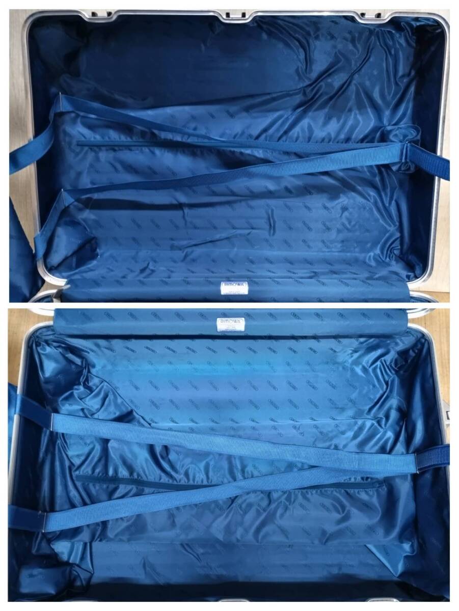 A601-U13-2278 ▲ RIMOWA リモワ スーツケース キャリーケース アルミ製 78L シルバーカラー 4輪 サイズ(約)75×48×26cm ⑥の画像5