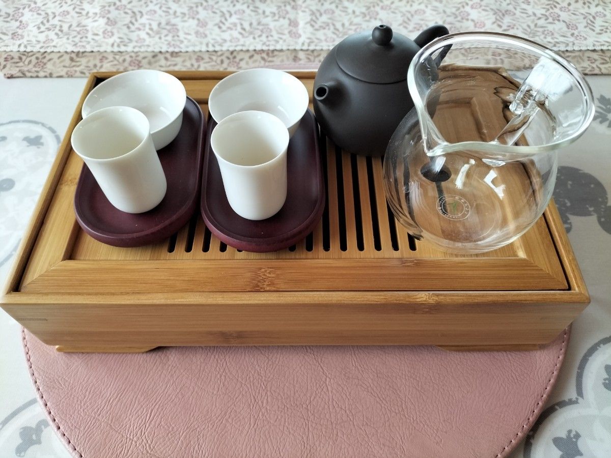 中国  茶器セット・茶道六君子　中国茶入れ缶3個オマケ