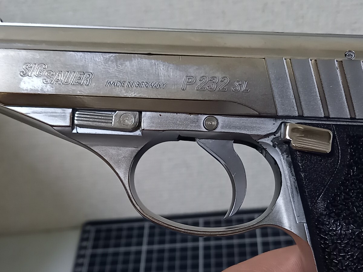 g06 ガスガン KSC SIG SAUER P232 SL シグザウエル 動作品 レザーホルスター付き_画像4