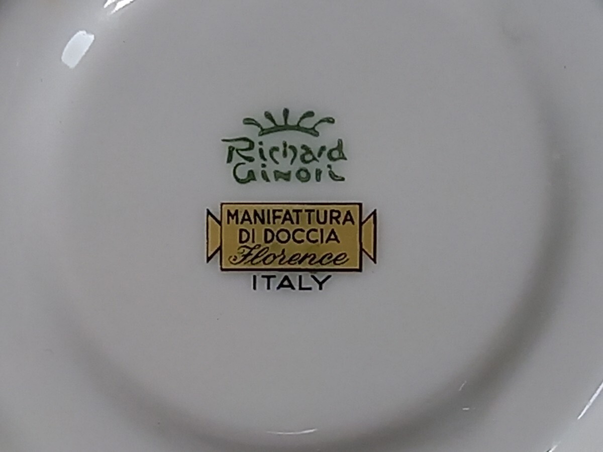 41110 美品 Richard Ginori MANIFATTURA DICDOCCIA C&S リチャード ジノリ フラワー 花柄 ドッチァ カップ&ソーサー_画像6