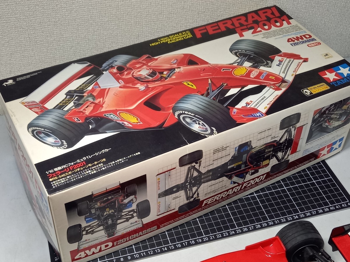 ラジコン 希少 タミヤ 1/10 Ferrari F2001 F1 4WD フェラーリ F201 おそらく未走行 美品 箱付きの画像10