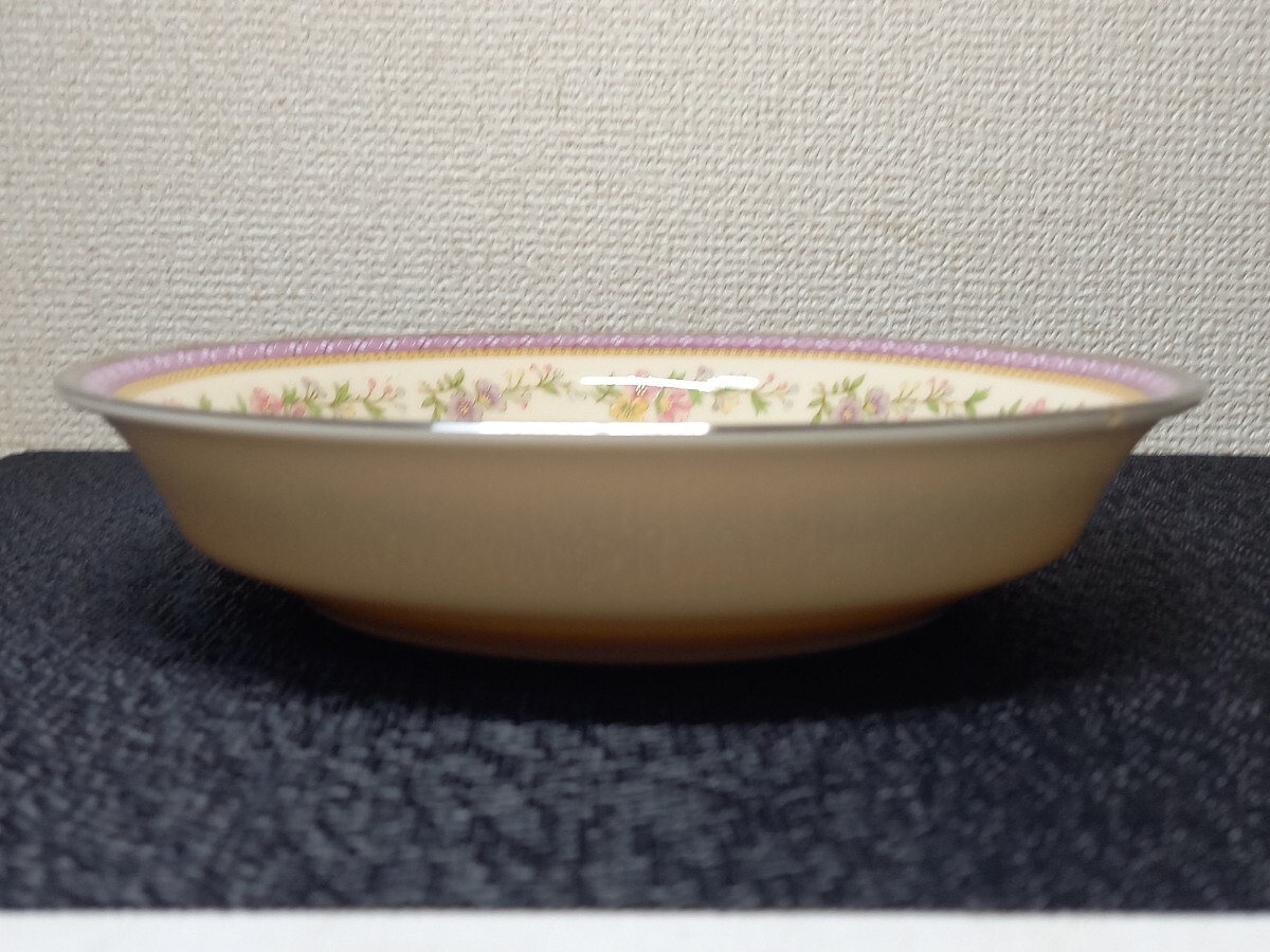 41517 美品 LENOX AMETHYST 5Plate レノックス アメジスト 深皿 5点 直径約19.5cmの画像7