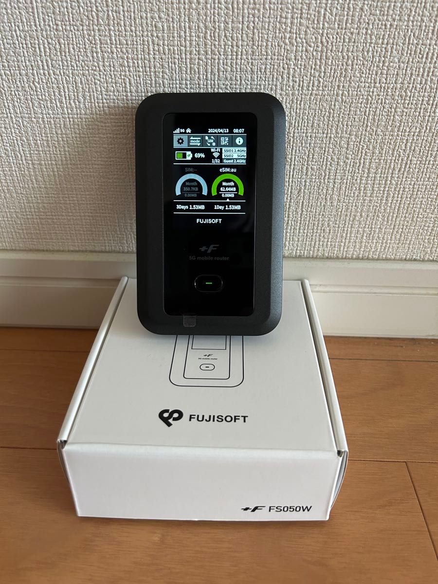 FUJISOFT 富士ソフト+F FS050W・5G対応WiFiモバイルルーター FUJISOFT 富士ソフト+F FS050W・5G対応WiFiモバイルルーター