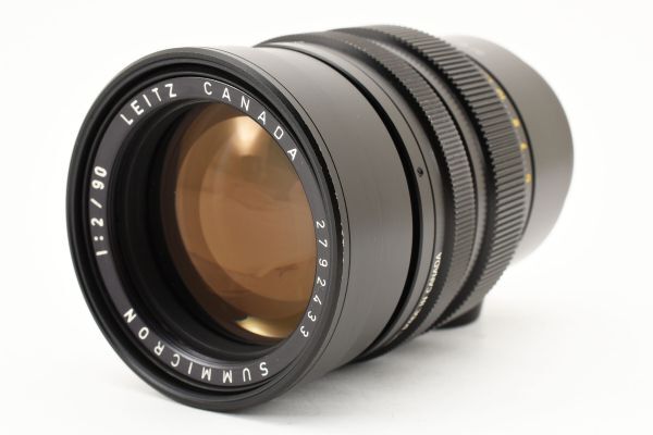  large price decline!* rare beautiful goods * Leica LEICA CANADA SUMMICRON M 90mm F2 2nd no. 2 generation M mount black middle seeing at distance single burnt point lens #4020